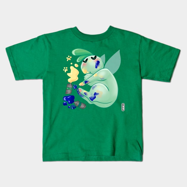 Bululu as a Painter Kids T-Shirt by darklightlantern@gmail.com